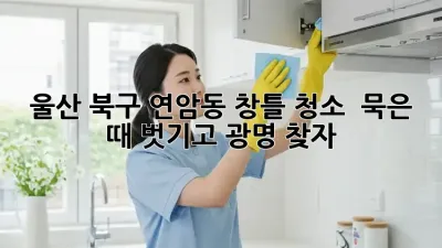 울산 북구 연암동 창틀 청소 ✨ 묵은 때 벗기고 광명 찾자!