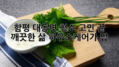 ✨ 함평 대동면 청소 고민 끝! 깨끗한 삶, 하우스케어가 답! 🏡